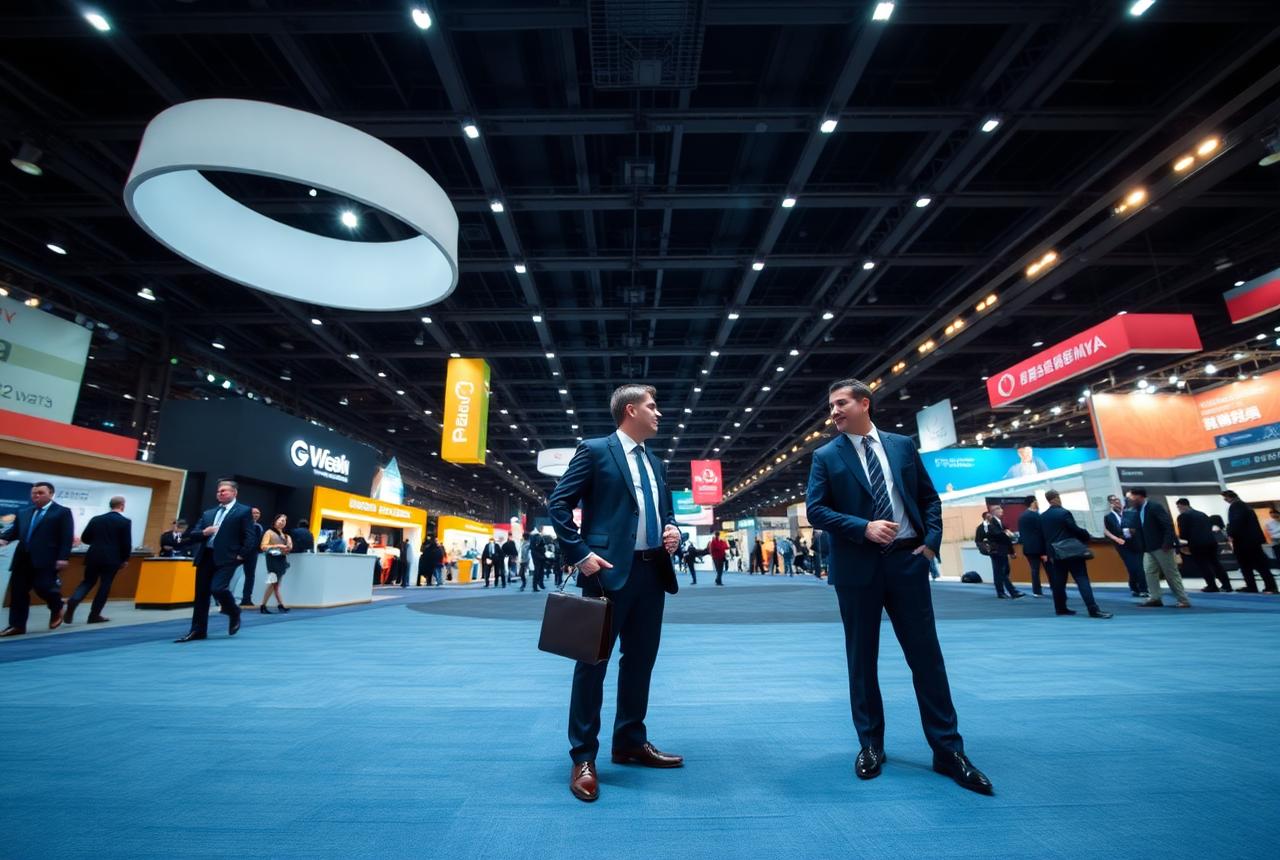 Empresários brasileiros negociando com fabricantes na Canton Fair